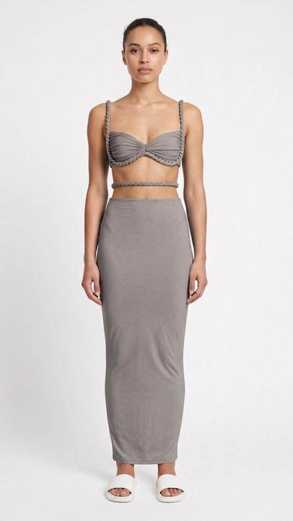 Conjunto Talia gris de dos piezas Vesperi