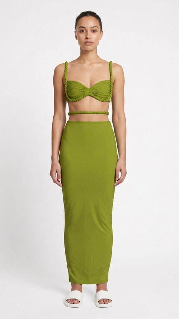 Conjunto Talia verde 2 de dos piezas Vesperi