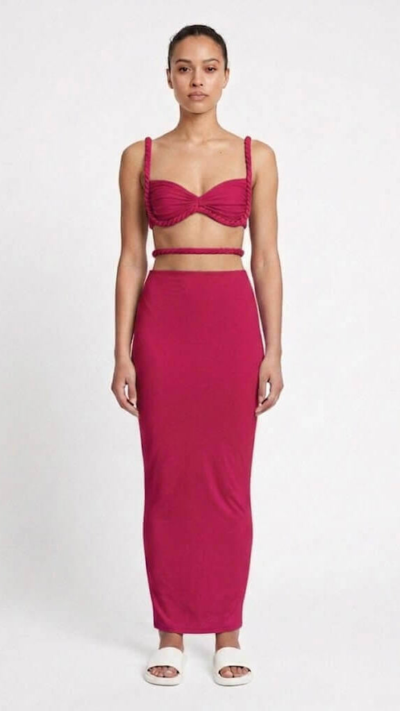 Conjunto Talia rosa de dos piezas Vesperi