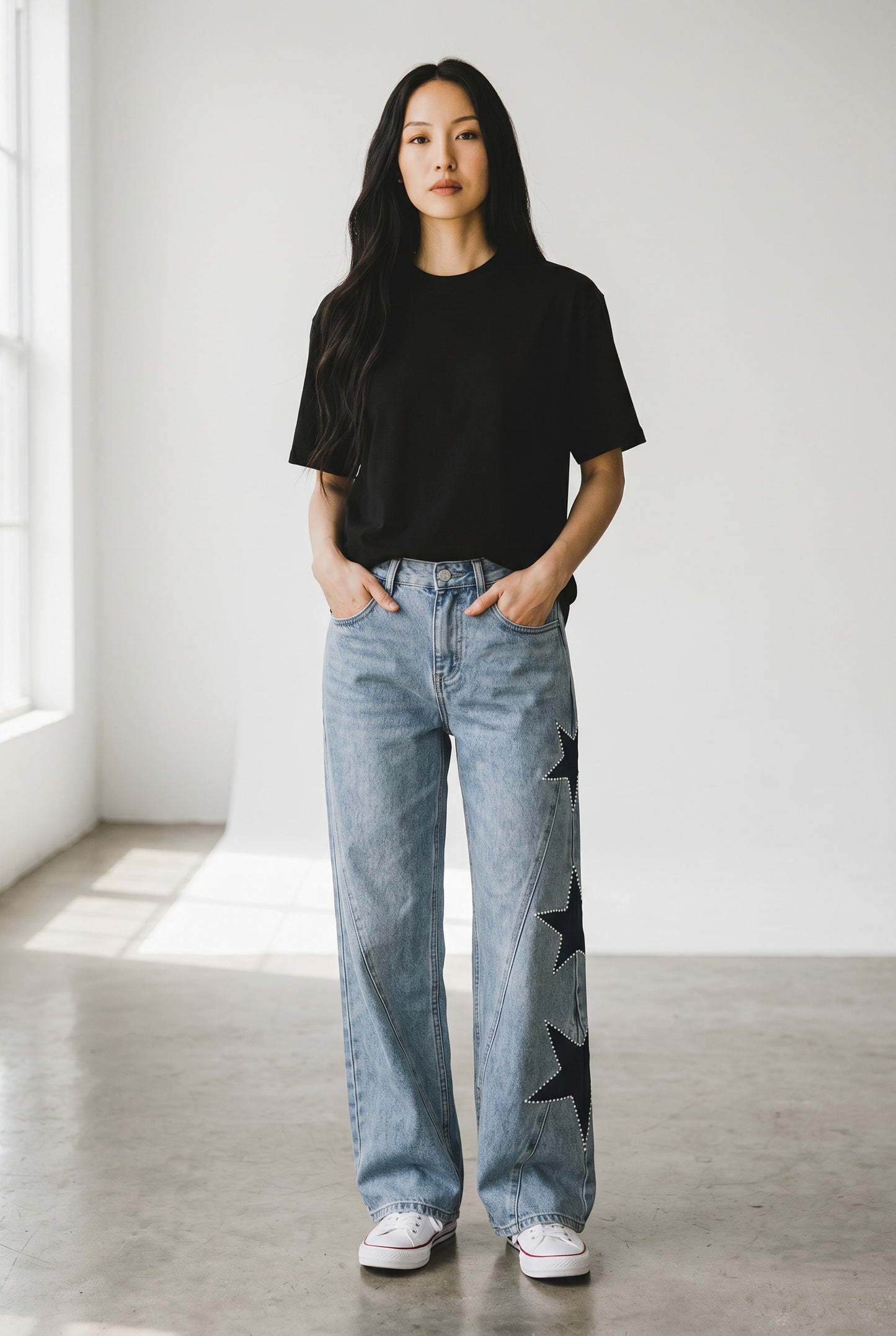 Julia - Pantalones elegantes con estrellas
