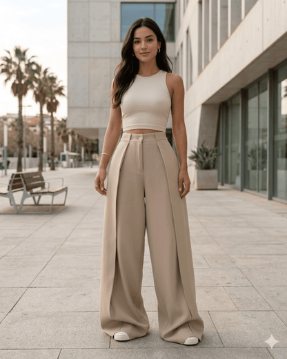 Pantalón palazzo fluido y elegante