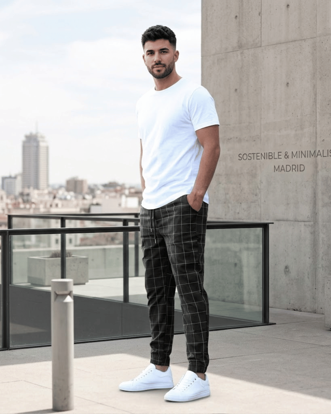 Jorge - Pantalón de cuadros ajustado