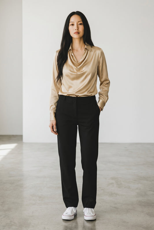 FIONA™ | BLUSA ELEGANTE DE SATÉN PREMIUM