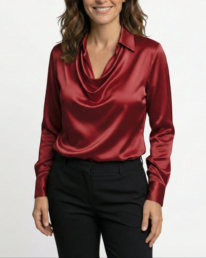 FIONA™ | BLUSA ELEGANTE DE SATÉN PREMIUM