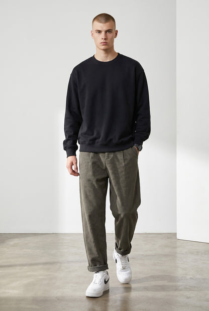 Pantalón Casual Hombre Slim Recto – Cintura Elástica y Corte Tapered de Otoño