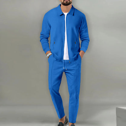 Chaqueta Cardigan de Corte Slim + Pantalón