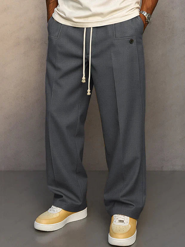 Pantalones elegantes con cordón ajustable
