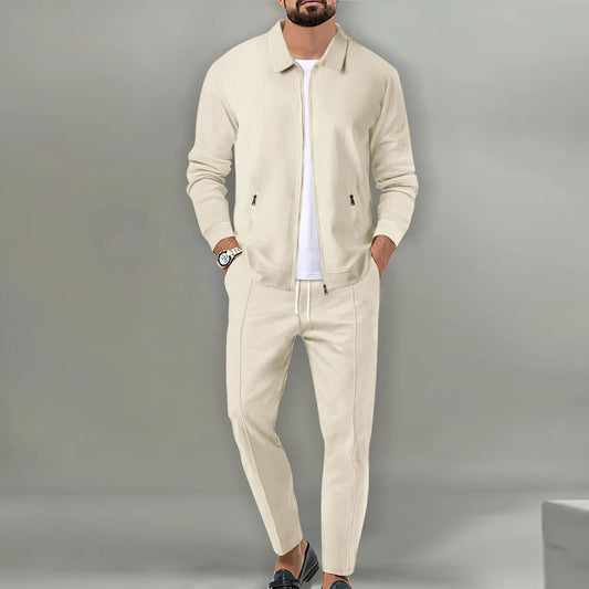 Chaqueta Cardigan de Corte Slim + Pantalón