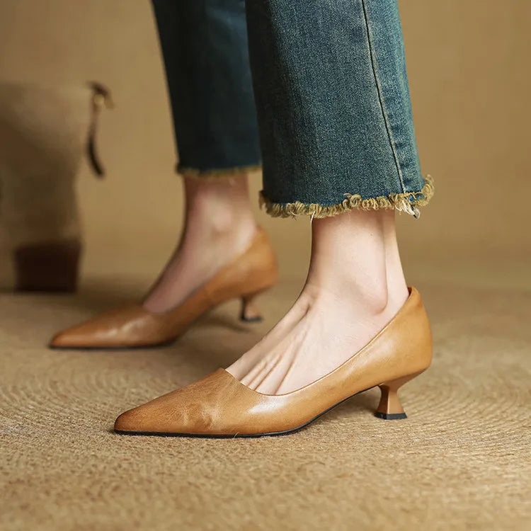 VALERIA™ | TACONES DE CUERO AUTÉNTICO
