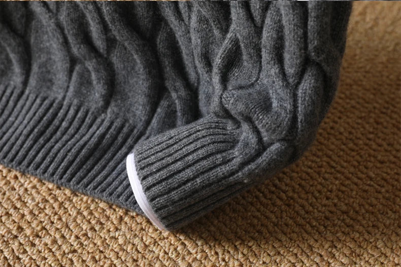 Jersey Grueso de Invierno para Hombre – 100% Lana Merino Extrafina