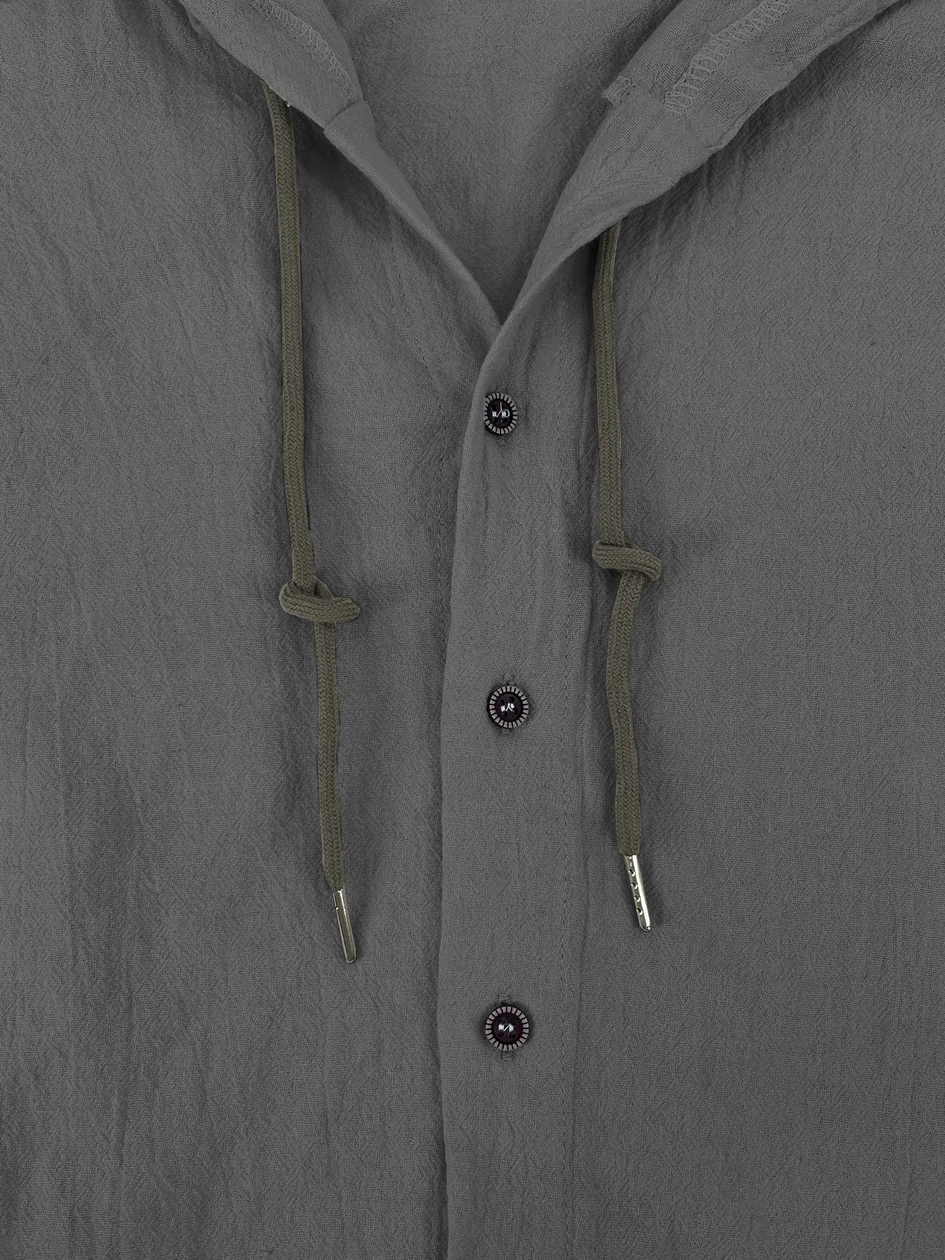 Camisa Casual de Hombre en Algodón y Lino con Capucha – Estilo Primavera/Verano