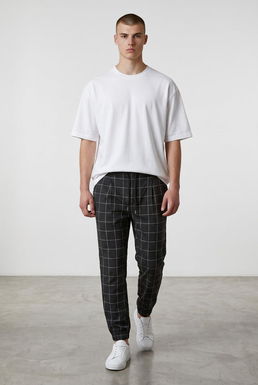 Jorge - Pantalón de cuadros ajustado