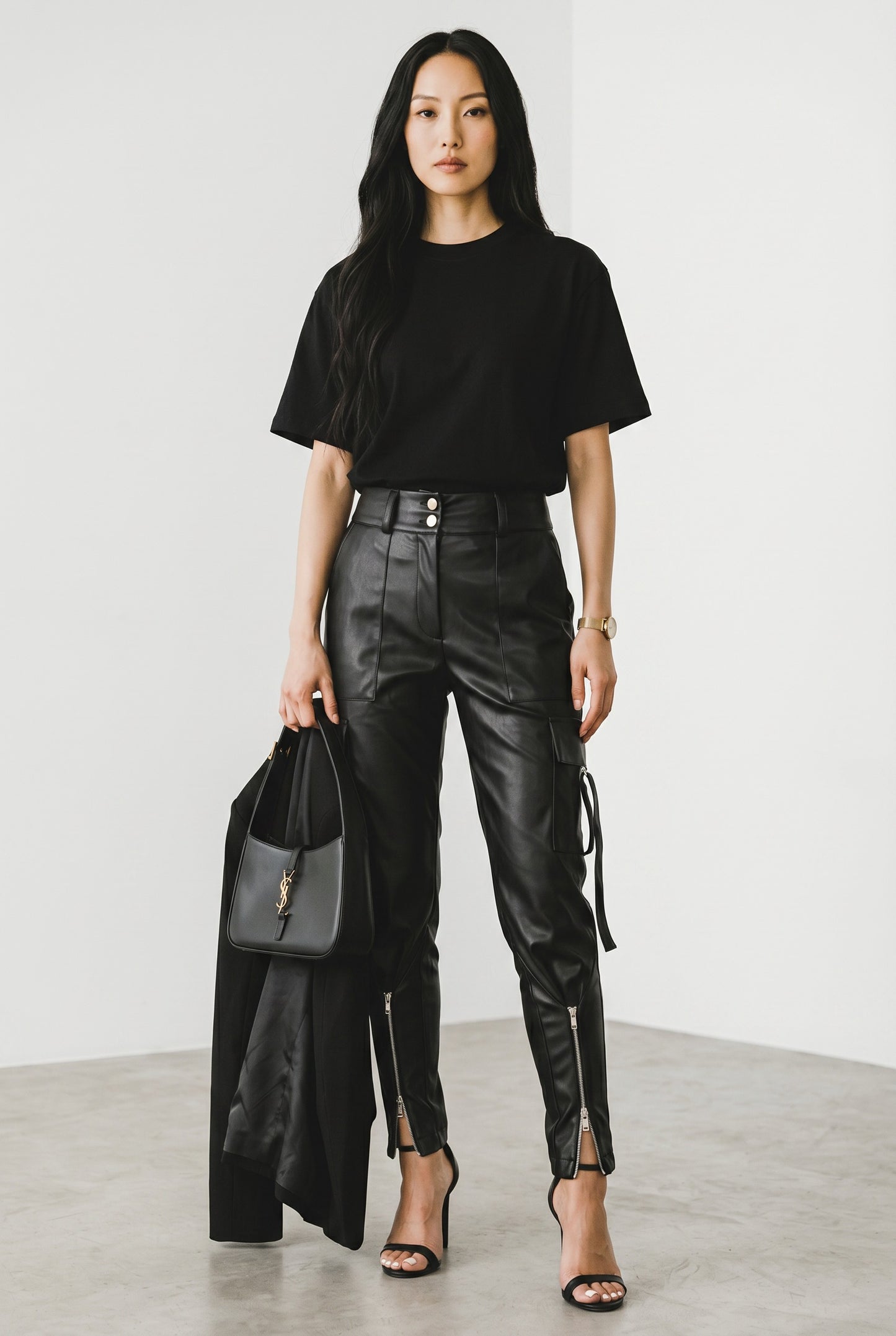 Olaya - Pantalón de cuero ajustados