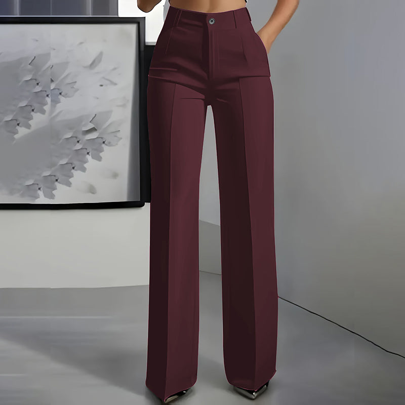 PANTALÓN DE TRAJE DE MUJER DE TALLE ALTO