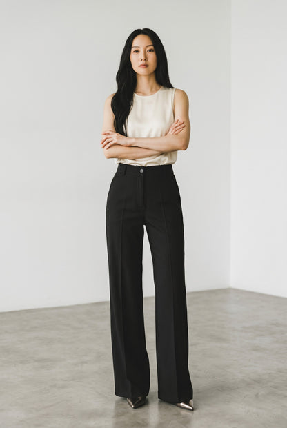 PANTALÓN DE TRAJE DE MUJER DE TALLE ALTO