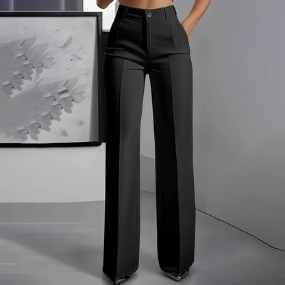 PANTALÓN DE TRAJE DE MUJER DE TALLE ALTO