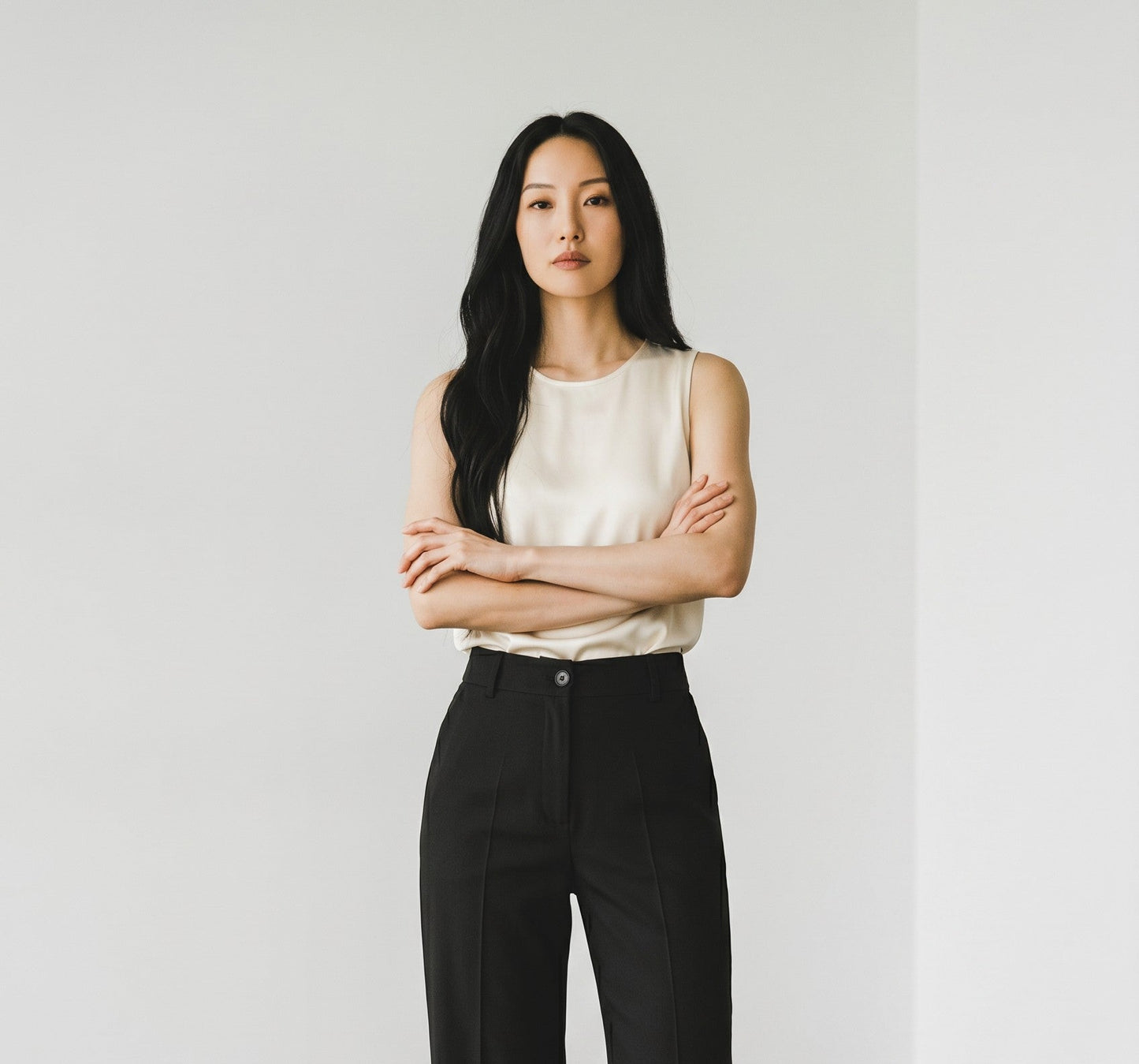 PANTALÓN DE TRAJE DE MUJER DE TALLE ALTO