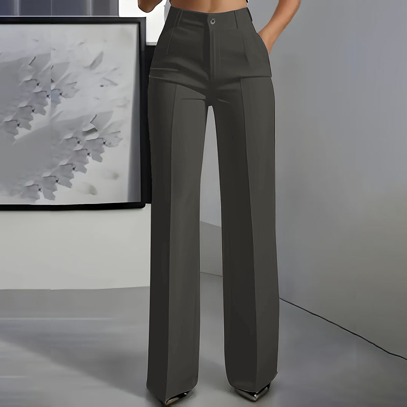 PANTALÓN DE TRAJE DE MUJER DE TALLE ALTO